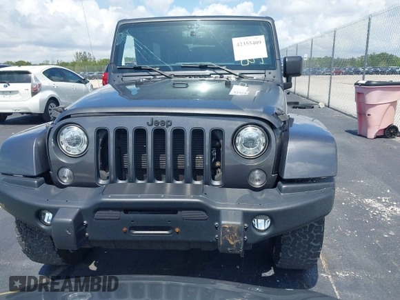 2017 Jeep Wrangler Unlimited Sahara with VIN 1C4BJWEG2HL612421, listed as a IAAI auction lot 42355409 with 81,708 mi miles and . Bid and sale history available at DreamBid. Image 12.