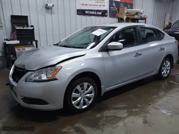 2015 Nissan Sentra SV with VIN 3N1AB7AP1FY213415, listed as a IAAI auction lot 41574829 with 91,460 mi miles. Bid and sale history available at carsss.com. Image 17.