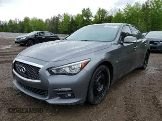 2015 Infiniti Q50 Premium with VIN JN1BV7AR1FM399537, listed as a Copart auction lot 58792395 with 179,391 mi miles and Salvage title. Bid and sale history available at DreamBid. Image 1.