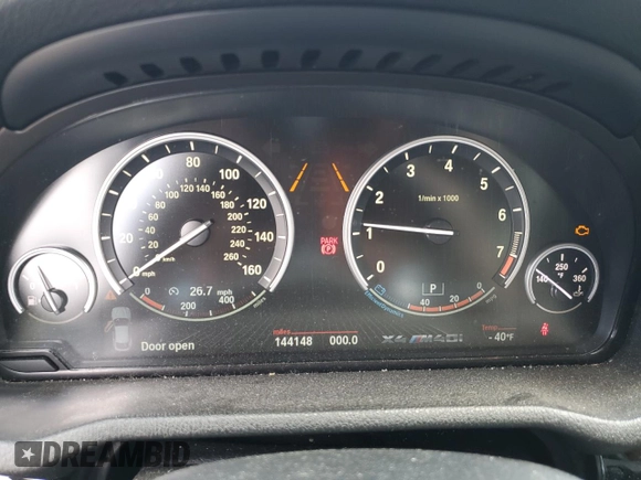 2018 BMW X4 M40i with VIN 5UXXW7C55J0W64498, listed as a Copart auction lot 58873794 with 144,148 mi miles and Salvage Title. Bid and sale history available at carsss.com. Image 9.