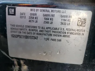2013 Cadillac CTS Premium with VIN 1G6DP5E31D0157347, listed as a Copart auction lot 82632564 with 192,287 mi miles and Salvage Title. Bid and sale history available at DreamBid. Image 12.