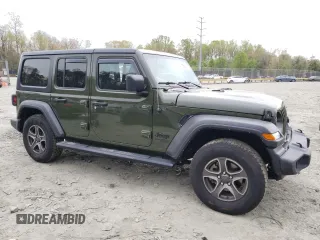 2021 Jeep Wrangler Unlimited Sport S с VIN 1C4HJXDG0MW687032, выставлен на аукционе Copart как лот 52653385 с пробегом 45 642 миль миль и Списание • Salvage title. История ставок и продаж доступна на DreamBid. Изображение 4.