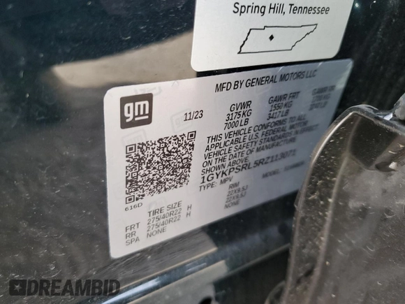 2024 Cadillac LYRIQ Luxury z VIN 1GYKPSRL5RZ113071, wystawiony jako Copart lot #47227525 z przebiegiem 5 386 mil mil oraz Szkoda całkowita • Salvage title. Historia ofert i sprzedaży dostępna na DreamBid. Obrazek 13.
