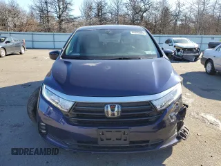 2023 Honda Odyssey EX-L with VIN 5FNRL6H65PB034599, listed as a Copart auction lot 44299035 with 22,817 mi miles and Salvage Title. Bid and sale history available at carsss.com. Image 5.