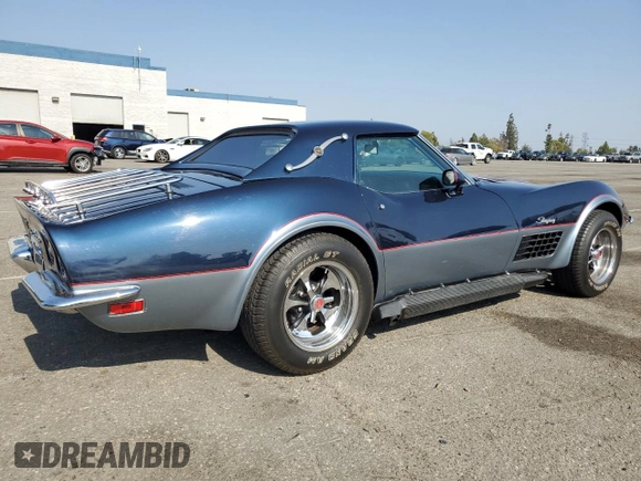 1972 Chevrolet Corvette with VIN 1Z67K2S510901, listed as a Copart auction lot 60161955 with 63,129 mi miles and Clean title. Bid and sale history available at DreamBid. Image 3.