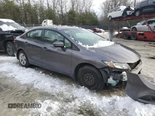 2014 Honda Civic Sedan LX with VIN 19XFB2F5XEE033640, listed as a Copart auction lot 87675445 with 120,130 mi miles and Clean Title. Bid and sale history available at carsss.com. Image 4.