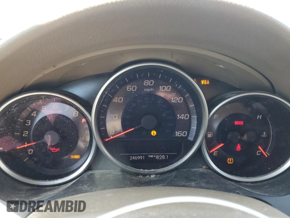 2005 Acura RL with VIN JH4KB16505C004369, listed as a Copart auction lot 48157135 with 246,991 mi miles and Salvage Title. Bid and sale history available at carsss.com. Image 9.