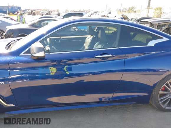 2017 Infiniti Q60 Red Sport 400 with VIN JN1FV7EK3HM610741, listed as a IAAI auction lot 41856207 with 67,598 mi miles and . Bid and sale history available at carsss.com. Image 15.