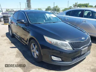 2015 Kia Optima LX with VIN 5XXGM4A7XFG384561, listed as a IAAI auction lot 42549415 with 162,127 mi miles and . Bid and sale history available at DreamBid. Image 1.