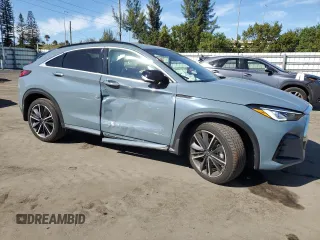 2024 Infiniti QX55 Luxe with VIN 3PCAJ5JR6RF113316, listed as a Copart auction lot 42184715 with 4,172 mi miles and Non Repairable. Bid and sale history available at DreamBid. Image 4.
