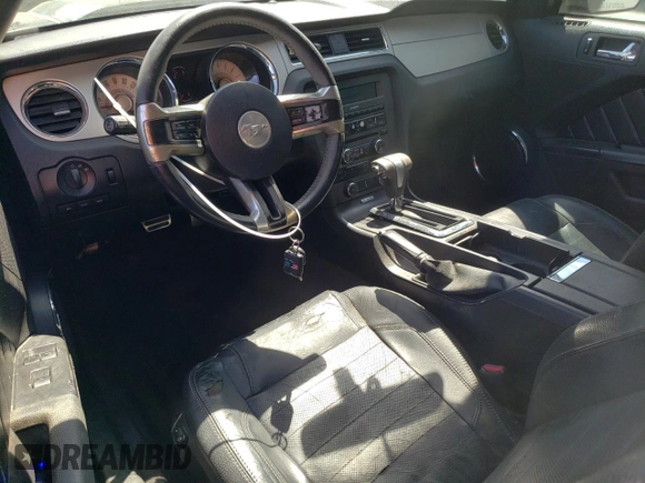 2012 Ford Mustang V6 with VIN 1ZVBP8EM0C5207975, listed as a Copart auction lot 52574655 with 161,516 mi miles and Salvage Title. Bid and sale history available at carsss.com. Image 8.
