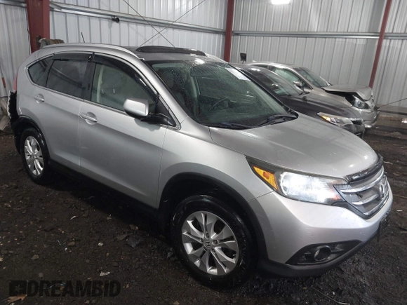 2012 Honda CR-V EX-L with VIN JHLRM4H72CC007574, listed as a IAAI auction lot 41893080 with 164,152 mi miles. Bid and sale history available at carsss.com. Image 1.