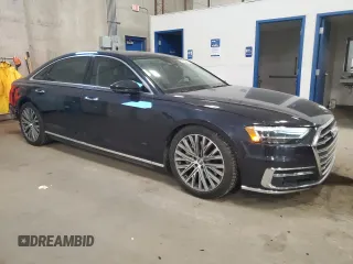 2019 Audi A8 L with VIN WAU8DAF89KN010958, listed as a Copart auction lot 42954435 with 125,582 mi miles and Salvage Title. Bid and sale history available at carsss.com. Image 4.