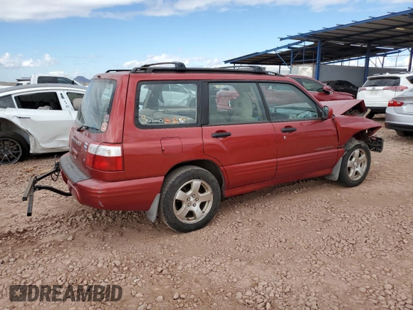 2002 Subaru Forester S w/Premium Pkg with VIN JF1SF65682H748643, listed as a Copart auction lot 45523335 with 140,347 mi miles and Salvage Title. Bid and sale history available at carsss.com. Image 3.