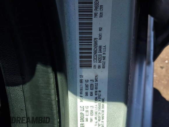 2012 Dodge Avenger SE with VIN 1C3CDZAB6CN260078, listed as a Copart auction lot 47683305 with 161,813 mi miles and Clean Title. Bid and sale history available at carsss.com. Image 13.