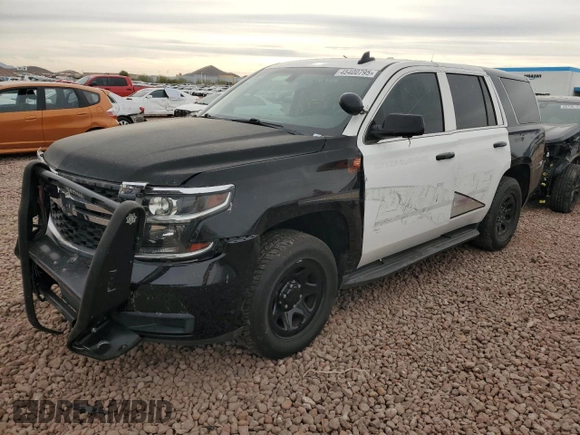 2017 Chevrolet Tahoe Commercial with VIN 1GNLCDEC6HR218814, listed as a Copart auction lot 45400795 with 105,281 mi miles and Salvage title. Bid and sale history available at DreamBid. Image 1.