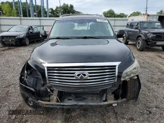 2011 Infiniti QX56 7-passenger with VIN JN8AZ2NE4B9006770, listed as a Copart auction lot 61839625 with 208,427 mi miles and Salvage title. Bid and sale history available at DreamBid. Image 5.