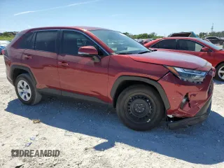 2025 Toyota RAV4 LE with VIN 2T3K1RFV4SW375465, listed as a Copart auction lot 50133915 with 4,170 mi miles and Salvage Title. Bid and sale history available at carsss.com. Image 4.
