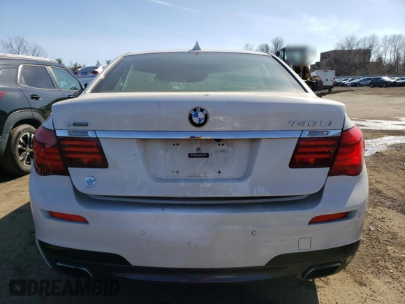 2014 BMW 7 Series 740Li xDrive with VIN WBAYF4C50ED281830, listed as a Copart auction lot 48557035 with 129,497 mi miles and Salvage Title. Bid and sale history available at carsss.com. Image 6.