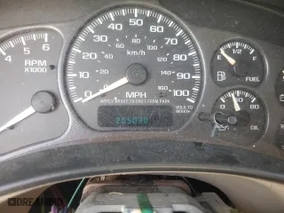 2002 Chevrolet Tahoe LT with VIN 1GNEK13Z12J342531, listed as a Copart auction lot 48431675 with 205,030 mi miles and Salvage Title. Bid and sale history available at carsss.com. Image 9.