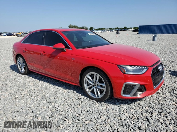 2023 Audi A4 S line Premium Plus with VIN WAUEAAF43PN006551, listed as a Copart auction lot 53421805 with 49,285 mi miles and Salvage Title. Bid and sale history available at DreamBid. Image 4.