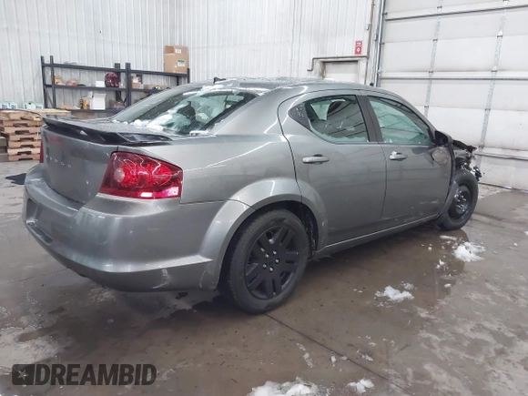 2013 Dodge Avenger SE with VIN 1C3CDZAB1DN581303, listed as a IAAI auction lot 41942469 with 123,330 mi miles. Bid and sale history available at carsss.com. Image 4.