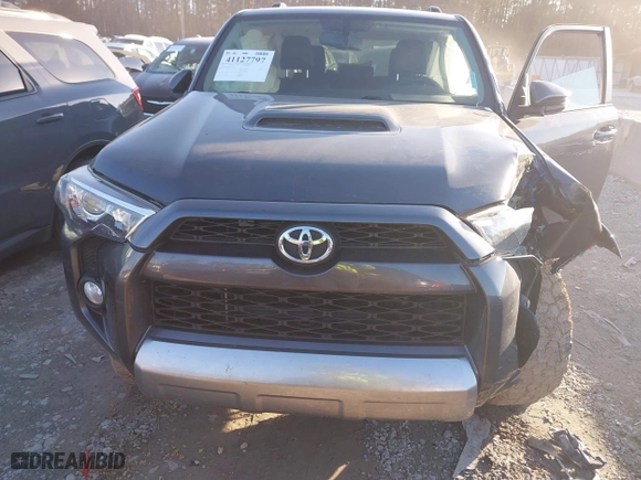 2019 Toyota 4Runner SR5 with VIN JTEBU5JR7K5632342, listed as a IAAI auction lot 41127797 with 88,036 mi miles. Bid and sale history available at carsss.com. Image 6.