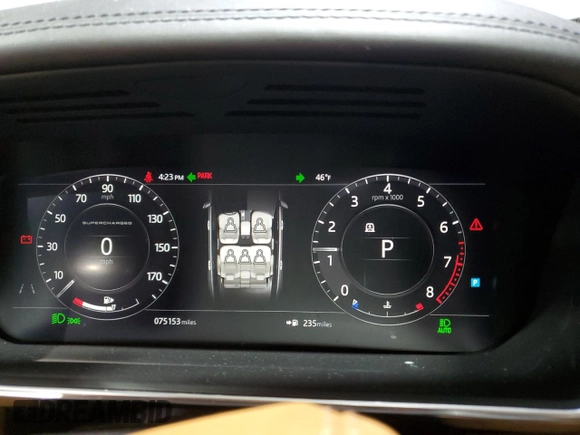 2018 Land Rover Range Rover Autobiography with VIN SALGV2RE2JA503320, listed as a Copart auction lot 41910035 with 75,153 mi miles and Salvage title. Bid and sale history available at DreamBid. Image 9.