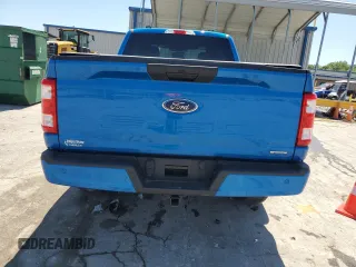 2021 Ford F-150 XL with VIN 1FTEX1EP8MFC94005, listed as a Copart auction lot 57518465 with 32,149 mi miles and Salvage title. Bid and sale history available at DreamBid. Image 6.
