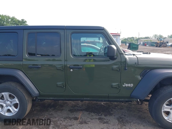 2021 Jeep Wrangler Unlimited Willys with VIN 1C4HJXDM9MW577585, listed as a IAAI auction lot 41739499 with 47,076 mi miles and . Bid and sale history available at DreamBid. Image 13.