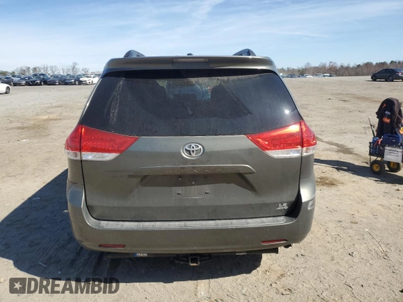 2012 Toyota Sienna LE with VIN 5TDJK3DC3CS040000, listed as a Copart auction lot 49530255 with 165,478 mi miles and Salvage Title. Bid and sale history available at carsss.com. Image 6.