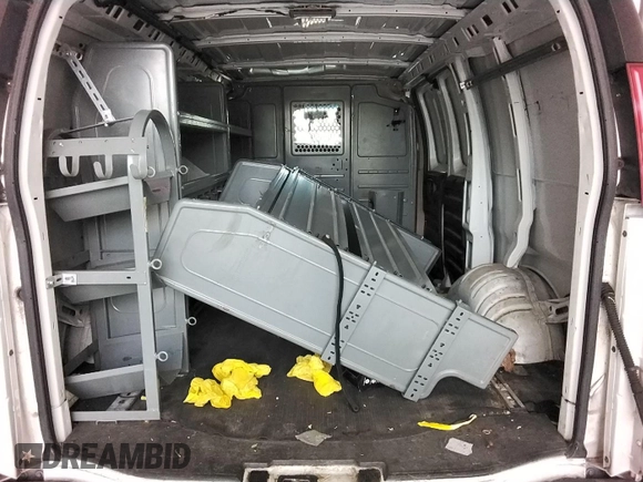 2013 Chevrolet Express Cargo with VIN 1GCWGFBA5D1138521, listed as a IAAI auction lot 42785471 with 157,254 mi miles and . Bid and sale history available at DreamBid. Image 1.