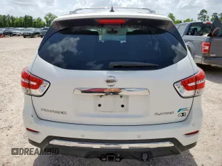 2014 Nissan Pathfinder Platinum Hybrid with VIN 5N1CR2MNXEC660701, listed as a Copart auction lot 61634125 with 136,378 mi miles and Salvage title. Bid and sale history available at DreamBid. Image 6.