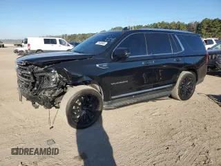 2021 GMC Yukon SLT with VIN 1GKS1BKD0MR307563, listed as a Copart auction lot 76685064 with 52,146 mi miles and Salvage Title. Bid and sale history available at carsss.com. Image 1.