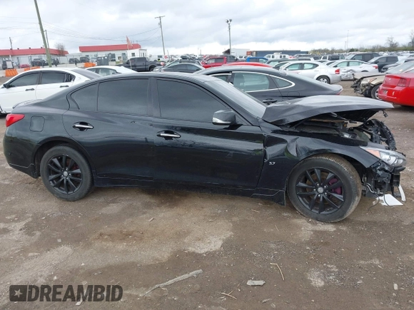 2015 Infiniti Q50 with VIN JN1BV7AP3FM347809, listed as a IAAI auction lot 41821304 with 107,733 mi miles and . Bid and sale history available at carsss.com. Image 13.
