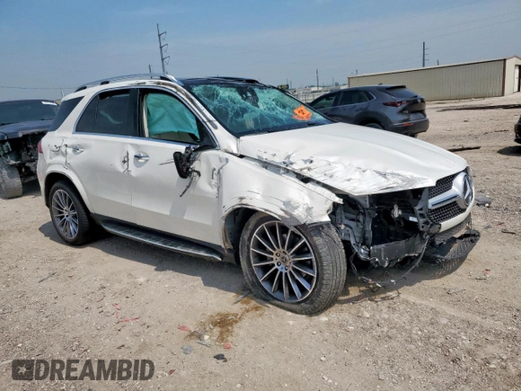 2021 Mercedes-Benz GLE 350 with VIN 4JGFB4JB7MA545460, listed as a Copart auction lot 56961935 with Not provided miles and Salvage title. Bid and sale history available at DreamBid. Image 4.