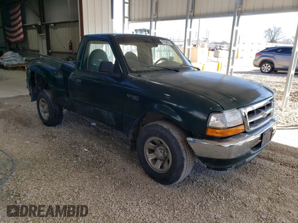 2000 Ford Ranger XL with VIN 1FTYR10V6YPB83482, listed as a Copart auction lot 47264635 with 0 mi miles and Salvage Title. Bid and sale history available at carsss.com. Image 4.