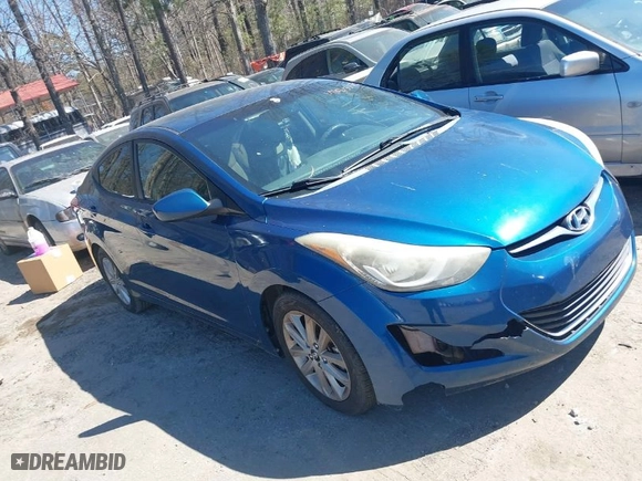 2016 Hyundai Elantra SE with VIN KMHDH4AE4GU606430, listed as a IAAI auction lot 41835376 with 156,827 mi miles. Bid and sale history available at carsss.com. Image 1.