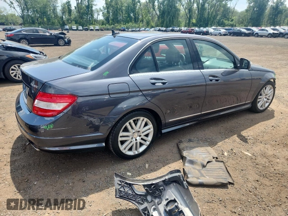 2009 Mercedes-Benz C 300 Sport with VIN WDDGF81X29F256566, listed as a Copart auction lot 66150805 with 125,243 mi miles and Salvage title. Bid and sale history available at DreamBid. Image 3.