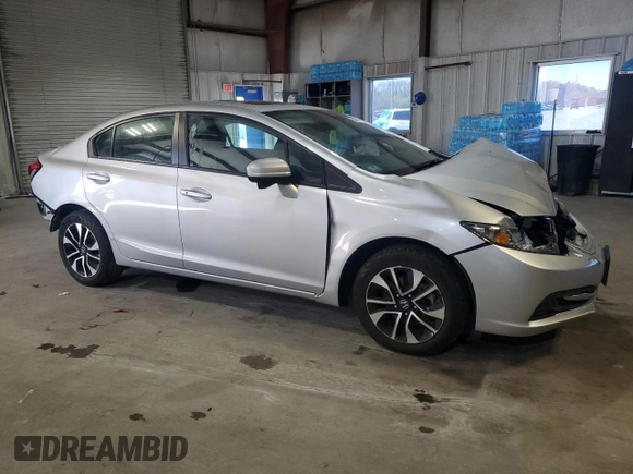 2015 Honda Civic EX with VIN 19XFB2F8XFE702789, listed as a Copart auction lot 54845435 with 19,367 mi miles and Clean Title. Bid and sale history available at DreamBid. Image 4.