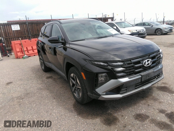 2025 Hyundai Tucson SEL with VIN 5NMJBCDEXSH496398, listed as a IAAI auction lot 42114655 with 5,902 mi miles. Bid and sale history available at carsss.com. Image 1.