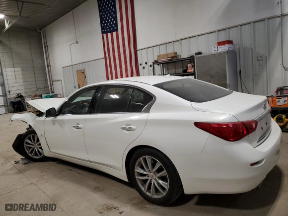 2014 Infiniti Q50 Premium with VIN JN1BV7AP3EM673589, listed as a Copart auction lot 89305615 with 75,097 mi miles and Salvage Title. Bid and sale history available at carsss.com. Image 2.