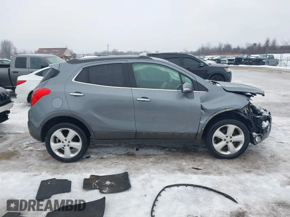 2015 Buick Encore Convenience with VIN KL4CJFSBXFB033767, listed as a IAAI auction lot 41447019 with 131,954 mi miles and . Bid and sale history available at carsss.com. Image 14.
