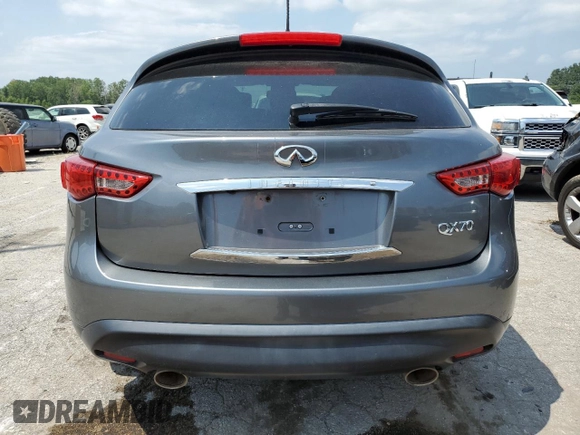 2017 Infiniti QX70 z VIN JN8CS1MU8HM142437, wystawiony jako Copart lot #66139144 z przebiegiem 104 241 mil mil oraz Szkoda całkowita • Salvage title. Historia ofert i sprzedaży dostępna na DreamBid. Obrazek 6.