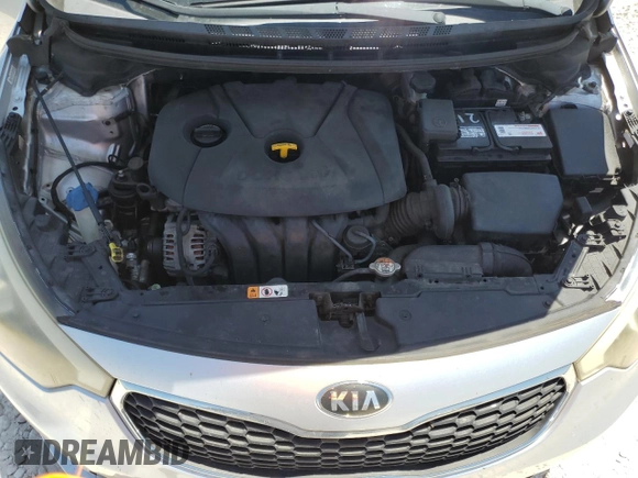 2015 Kia Forte LX with VIN KNAFX4A69F5343124, listed as a Copart auction lot 54858145 with 130,488 mi miles and Salvage Title. Bid and sale history available at carsss.com. Image 11.