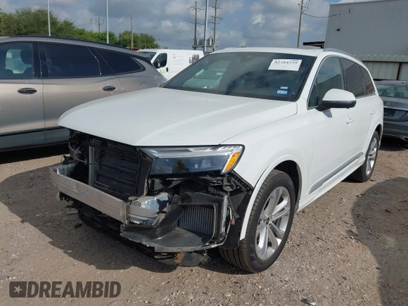 2025 Audi Q7 Premium Plus with VIN WA1LVBF78SD016144, listed as a IAAI auction lot 42784229 with 21,547 mi miles and . Bid and sale history available at DreamBid. Image 18.