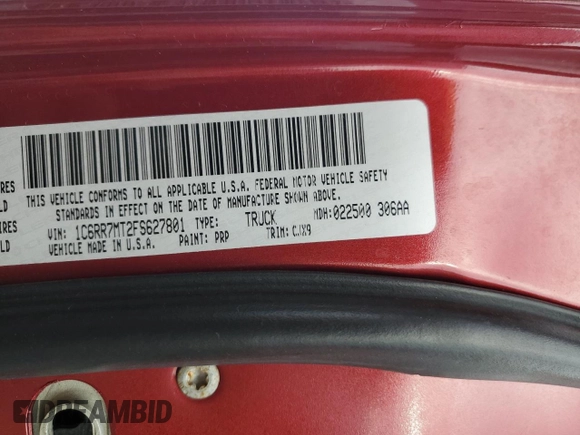 2015 Ram 1500 Sport z VIN 1C6RR7MT2FS627801, wystawiony jako Copart lot #58484484 z przebiegiem 354 385 mil mil oraz Szkoda całkowita • Salvage title. Historia ofert i sprzedaży dostępna na DreamBid. Obrazek 12.