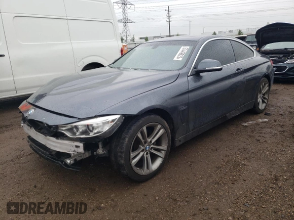 2016 BMW 4 Series 428i xDrive with VIN WBA3N9C50GK249856, listed as a Copart auction lot 57449925 with 87,532 mi miles and Salvage title. Bid and sale history available at DreamBid. Image 1.