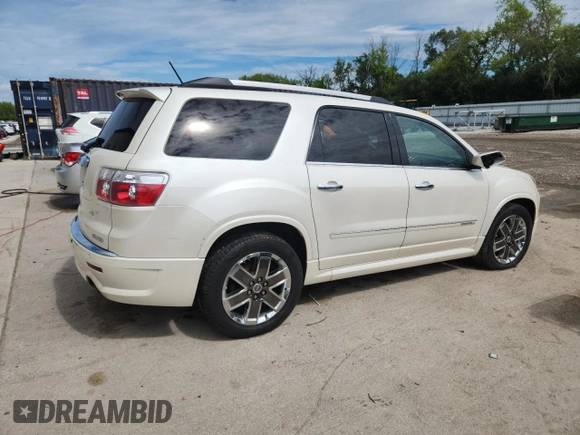 2012 GMC Acadia Denali with VIN 1GKKVTED1CJ235906, listed as a Copart auction lot 61618405 with 140,553 mi miles and Salvage title. Bid and sale history available at DreamBid. Image 3.