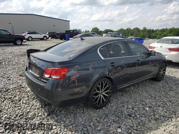 2008 Lexus GS 350 with VIN JTHCE96S980015487, listed as a Copart auction lot 54610395 with 218,209 mi miles and Salvage Title. Bid and sale history available at DreamBid. Image 3.